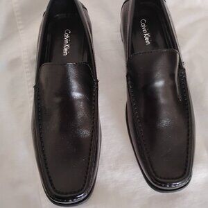 Cavin Klein 10 and a half black men's dress calfskin